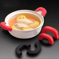 Anti-Scald For Frying Cast Iron Skillet Pan Non Stick Insulation Clips Pot Handle Cover Pot Handle Protectors Silicone Lid