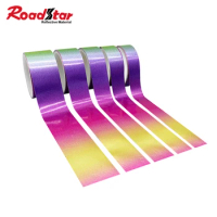 Roadstar Multiple Size Rainbow PET Reflective Tape Car Bike Motorcyle Sticker Warning Mark for Road Safety RS-3500-QIC