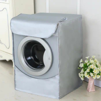 Silver washer-dryer cover Washing machine cover polyester sunscreen laundry silver-coated waterproof cover