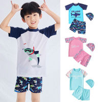 Pakaian Renang Kanak-Kanak Lelaki dan Perempuan Budak Kecil Baju Renang Seluar Mandi Berpisah 2024 Perdagangan Asing Bayi Kanak-Kanak Korea Pakaian Renang Borong