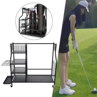 Golf Bag Storage Rack Golf Storage Garage Organizer Golf Bag Organizer Extra Large Easy Assemble for Clubs Golfing Bags Shed Men