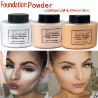 แป้งรองพื้น Face Foundation Oil Control Contour Full CoverBanana Powder Translucent Mineral Makeup Base Matte Foundation Make Up