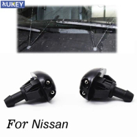 Xukey 2Pcs Front Wiper Washer Nozzles Jet For Isuzu D-Max For Nissan Altima L31 Xterra WD22 X-Trail T30 Frontier D22 Pulsar N15