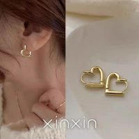XINXIN พร้อมส่งจากไทย ต่างหูเงินแท้ S925 ต่างหูห่วงีูปหัวใจ มินิมอลสไตล์เกาหลี22 คําแนะนําการขายที่ร
