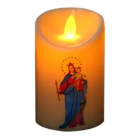 Jesus Christ Candles Lamp Led Tealight Creative Flameless Electronic Candle Light for Home Church Decoration Romantic Pillar Lig