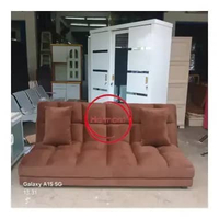 SOFA BED KULIT SOFA LIPAT KULIT FREE ONGKIR SERANG GEMOY COKLAT
