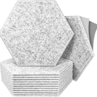 1Pcs Hexagon Acoustic Panels Self-adhesive Sound Proof Foam Sound Proofing Padding for Wall Acoustic Beveled Panels Treatment