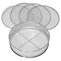 Soil Sieve Effective Stainless Steel Garden Potting Bonsai Compost Soil Sifter Kit with 5 Adjustable Mesh Filters