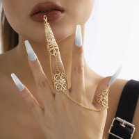 European and American cross-border accessories Gothic style hollow cone-shaped finger ring with tass