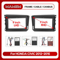 9 inch For Honda Civic 9 FB 2012-2015 Car Radio Face Frame Fascia Stereo Panel Mounting Head Unit Ca