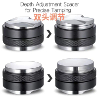 Bột Cà Phê 2 trong 1 Tamper Hai Mặt Hai Đầu Phân Phối Bột 58mm 58mm Tamper Có Thể Điều Chỉnh 51mm