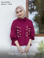 Amarestola - Dayna Batik Crop / Kemeja Batik Wanita / Kemeja Kantor Batik / Batik Wanita Modern S/M 