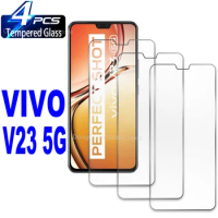 2/4Pcs Tempered Glass For Vivo V23 V25 V27E V21 V21e V21s V20 V17 5G Screen Protector Glass Film