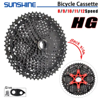 SUNSHINE MTB Bike Cassette 8/9/10/11/12Speed Chainwheel 11-13/15/18/21/24/28/32/36/46/52T Bicycle Flywheel Sprocket for HG SRAM