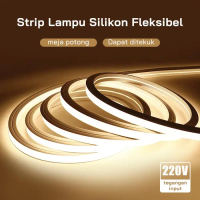 Lighting Lampu LED Neon Flex Strip Fleksibel 220V Warm White | Pencahayaan Rumah/| Anti Air
