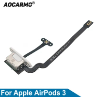 Aocarmo For Apple Airpods 3 Earphone Charger Dock Charging Port Connector Flex Cable Replacement Parts