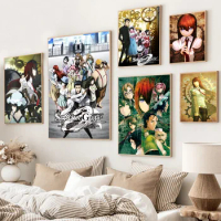 Anime Steins Gate Vintage Posters Sticky Whitepaper Prints Posters Artwork Posters Wall Stickers