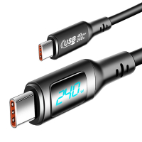 USB Type-C to C USB4 8K Thunderbolt 4 數顯充電傳輸線(240W)(0.5M)