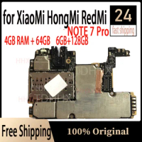 Motherboard 128G 64G For Redmi Note 7 pro Motherboard Logic Board Original Global version Work Well Unlocked Main Circuits Board