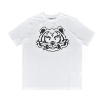 【KENZO】KENZO K-Tiger字母LOGO燙印黑白虎頭純棉短袖T恤(男款/白)