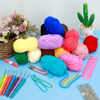 30pcs Colorful Latch Hook Yarn DIY Crochet Latch Hook Yarn for Sewing  Knitting 