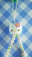 【震撼精品百貨】Hello Kitty 凱蒂貓~限定版手機吊鍊-珠珠粉