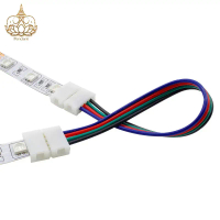 ขั้วต่อแถบไฟ LED RGB 1ชิ้น4Pin 10ชิ้นตัวเชื่อมต่อแถบไฟ LED SMD 5050 RGB LED Strip