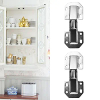 2x Cabinet Hinge 90-Degree Cupboard Door Hydraulic Hinges Soft Close With Screws Concealed Door Hinge Furniture-Hardware
