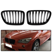 E84 Grille, Front Replacement Kidney Grill For BMW E84 X1 2010-2014 (Gloss Black)