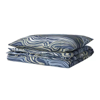 KLIPPNEJLIKA 被套附一個枕頭套, 藍色/彩色, 150x200/50x80 公分