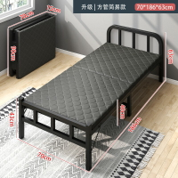 鐵床 午睡床 高腳床 折疊床加床1.2米加固單人家用簡易床午休硬板小床成人辦公室鐵床『JJ2345』