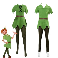 Hot Anime Peter Pan Cosplay Costumes Les Nouvelles Aventures De Peter Pan Cosplay Men Adults Kids Halloween Party Performance