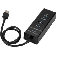 4 Port USB Hub Splitter 3.0 High Speed Portable USB Cable Adapter for MacBook Mac Pro Mini iPad PC PS4 5 Flash Drive Mobile HDD