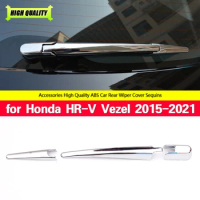 ABS Chrome Car Rear Wiper Cover Sequins for Honda HRV HR-V Vezel 2015 - 2021 Back Window Wipers Trim Accessories