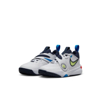 【NIKE 耐吉】運動鞋 童鞋 中童 兒童 彈性鞋帶 TEAM HUSTLE D 11 PS 白黑黃 DV8994-105