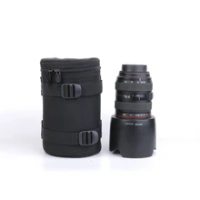 10.5x19cm Camera Lens Pouch Lens Case Bag for 24-70mm f/2.8 Canon Nikon Tamron Sigma Lens
