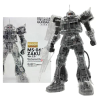 Bandai Genuine Gundam Model Kit Anime Figure MG ZAKU II Ver.2.0 Mechanical Clear Gunpla Anime Action Figure Toys for Children