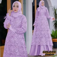 Goldie Shop Gamis Pesta Kamelia 12WARNA / Gamis Kondangan / Maxi Long Dress Muslim Jumbo / Busana Le