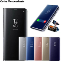 S20FE Case Smart Mirror Leather Flip Cover For Samsung Galaxy S 20 Faith S20 FE 4G 5G Magnetic Stand Book Coque S20 Fan Endition