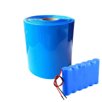 1m18650 21700 26650 32650 Lithium Battery PVC Shrinkable Tubing Heat Shrink Li-ion Wrap Cover PVC Skin Sleeves Insulation Sheath