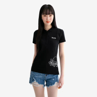 【Roots】Roots女裝- MODERN CLASSIC 短袖POLO衫(黑色)