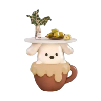 【藍白調家飾】茶杯犬床頭櫃(創意茶杯犬床頭櫃 客廳裝飾櫃 卡通床邊櫃 收納櫃 預購15天)