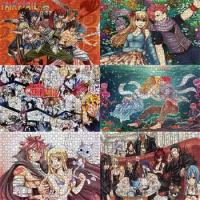 500 Piece Fairy Tail Jigsaw Puzzles Wooden Natsu Gray Erza Lucy Puzzles For Adults Children Educational Toys Gifts
