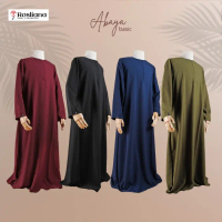Abaya Basic Rosliana - Baju Gamis Arab Wolfis Elegan, Kalem, Dan Polos Termurah