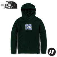 【The North Face】男 LOGO 連帽T恤《深綠》4NF8/連帽上衣/休閒長袖(悠遊山水)