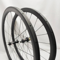 Storage Clearace Sale 30 35 38 50 60mm Clincher Tubeless Tubular Carbon Wheelset 25mm Wide Rims Road Bike Carbon 700C Wheels