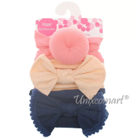 Baby Headband 3 in 1 Bandana Bando Pita Bayi Anak Accessories Cewek Cowok Nyaman Perempuan  Girls