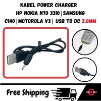 Kabel bulat usb colokan converter to Jack DC 2.0 mm bulat 5V untuk Charger HP Jadul Nokia Lama N70 3