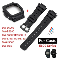 Silicone Watch Strap and Bezel Set for Casio G-Shock 5600 Series GW-B5600, GWX-5600, DW-5600/5700/57