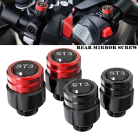 Tire Valve Stem Caps Covers For Ducati ST3 ST4 ST3S ST4S ABS GT1000 PAUL SMART LE S2R 1000 S2R1000 Motorcycle Rear Mirror Screw